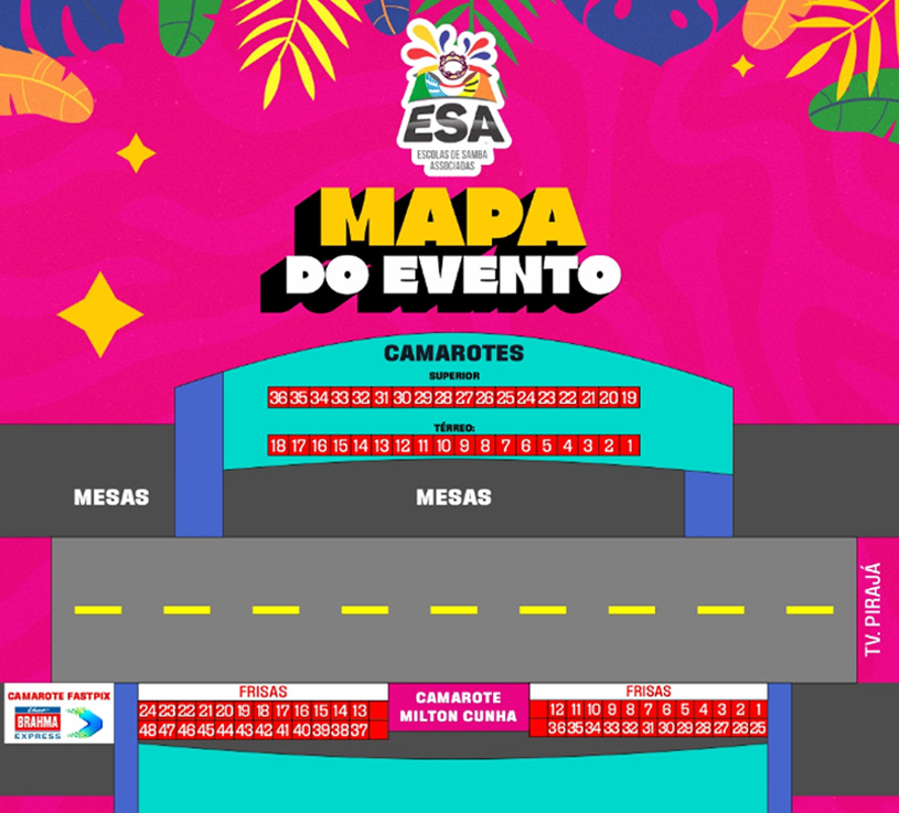 Mapa do evento 2026